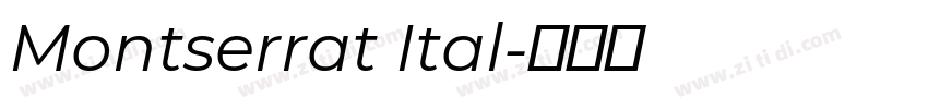 Montserrat Ital字体转换